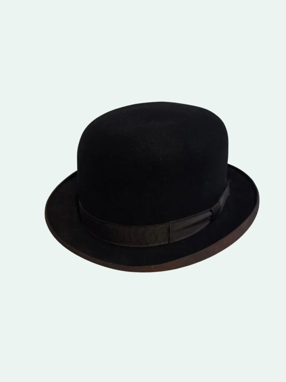 Vntg Dobbs Fifth Ave Bowler Derby Hat Black Wool Felt Abraham & Straus Classic